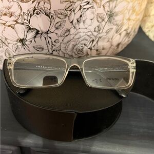 Prada Transparent Rectangular Eyewear
